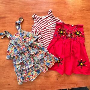 Floral and Striped Kids Dress Bundle